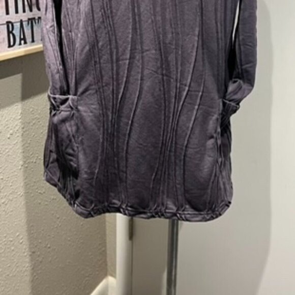 cowlneck purple blouse w pockets NWT - Picture 7 of 12